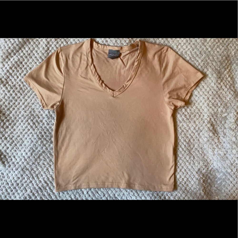 Beige cropped top